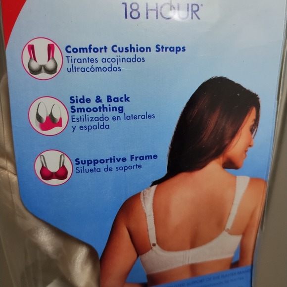 Playtex 18 Hour Bra 4693 Ultimate Shoulder Comfort Wirefree Size 38B Beige New - Picture 9 of 11